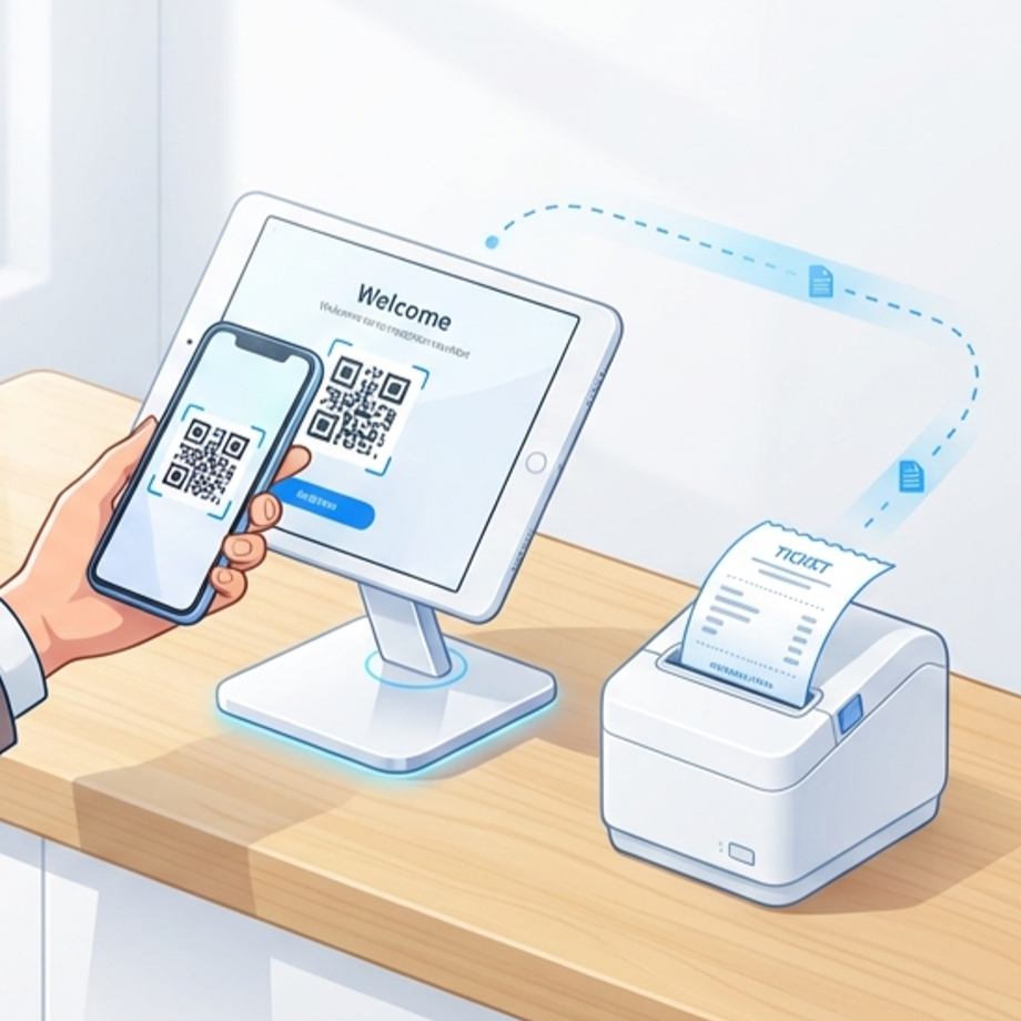 QRスキャンで瞬時に受付完了