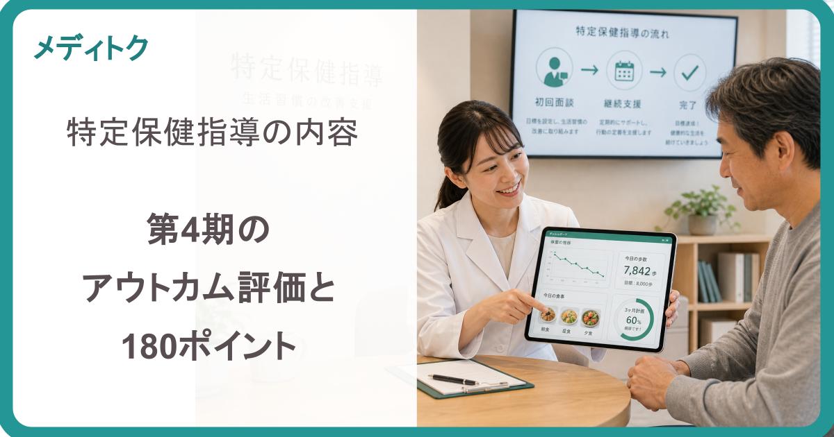 特定保健指導の内容｜第4期のアウトカム評価と180ポイントのサムネイル