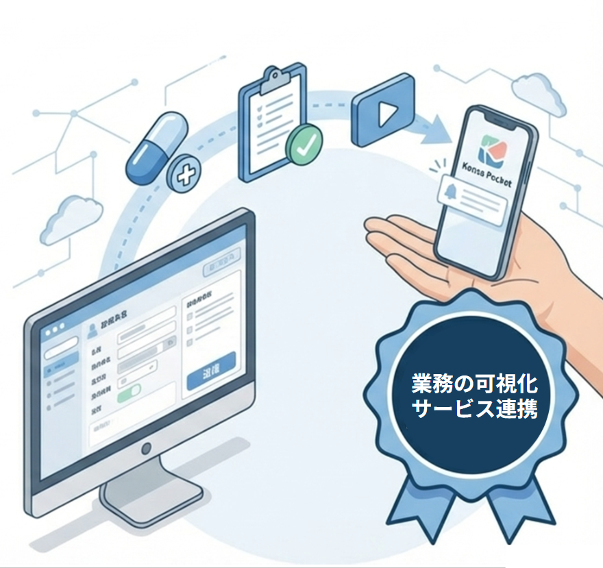 バイタル入力＆データ解析で業務を可視化
